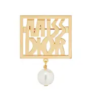 Miss Dior Brooch One size golden white