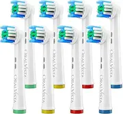 OralVista Compatible with Braun Oral B Replacement Heads, 8 Pack Electric Toothbrush Heads Oral B Compatible - Compatible Oral B Brush Heads Replacement