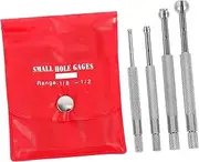 4pcs Small Hole Measuring Gauge Internal Micrometer Bore Hole Gauge Gauges Telescopic Internal Calipers Inside Hole Gage Manual Measurement Tools Precision Gage Silver Carbon Steel