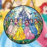 Disney Princess Stained Glass Suncatcher, Disneyland Castle Suncatcher Decor