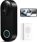 Doorbell Camera Wireless,1080PHDWiFi Chime,Motion,Night,Cloud,Audio,Rechargeable