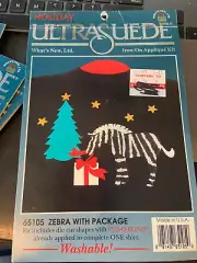 UltraSuede Iron on Appliques: Christmas Tree & Zebra OOP