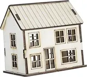 BESPORTBLE Miniature House Miniature Model 3D House Christmas House Mini Model Outdoor Kits Light Bulb Kits Household Bidet Accessory House Paint House Ginger Bakery House Wood Beige