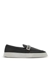 Ferragamo Men's Brad Hybrid Leather Sneaker with Hug Buckle