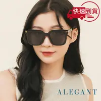 在飛比找momo購物網優惠-【ALEGANT】佐墨黑都會未來感金飾立體線條勾勒方框輕量T