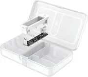 Battery Storage Box | Clear Battery Holder | Battery Storage for Kitchens, Home Offices, and Utility Rooms, Stores 20 AA/AAA Batteries