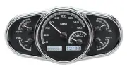 Dakota Digital Universal Elliptical Analog Gauge System Black White VHX-1016-K-W