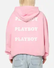 [PLAYBOY] Playboy Stack Washed Hoodie Washed Pink - Size XL XL Washed Pink