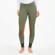 R.J. Classics Gracie Mid Rise Front Zip Breeches - Willow Green