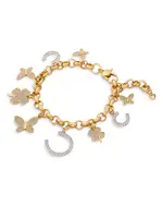 kate spade new york Pave Lucky Charm Statement Bracelet in Two Tone