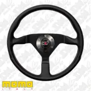 MOMO Montecarlo Black Leather With Red Stitching 350mm Steering Wheel HDT
