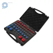 44-pc Nut and Bolt Thread Checker Set - 23 Inch & 21 Metric Sizes Gauges