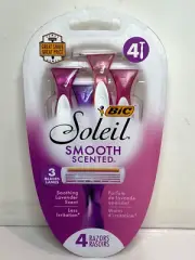 Bic Soleil Smooth Soothing Lavender Scented 4 Disposable Razors (3 Blades)