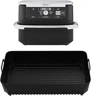 [Yuhtech] Air Fryer Silicone Liners for Ninja Foodi FlexDrawer AF500UK, 10.4L Large Air Fryer Liners, Air Fryer Accessories for Ninja Flex Drawer, Reusable Airfryer Liner