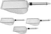 Soil Sifter for Gardening, 4 Pieces Soil Sifter for Gardening, Sand Compost Sieve/Riddle with Handle, Garden Sieve Sifter Potting Scoop for Yard Sand Rocks Dirt Compost