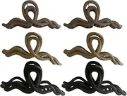[LilaLemon] 6 Pack Hair Claw Clips Women & Girls，Beige & Black Hair Clips，Large Claw Clips for Thick Hair，Non-Slip Matte Hair Claws in 3 Colors