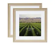 Cooper & Co. Set of 2 40x40cm Mat to 30x30cm Countryside Photo Frame Natural