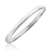 Sterling Silver 63X6mm Polished Solid Bangle