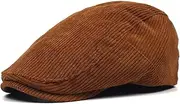 [Generic] Men's Beret Hat Corduroy Beret Men's Casual Fashion Duck Tongue Hat Travelling Forward Hat