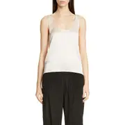Vince Scoop Neck Silk Satin Tank