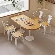 6 Piece Dining Table Set for 4 People Separately 2 Dining Tables and 4 Chairs Space Saving Dinette Set for Dining Room Restaurant Small Space