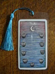 9 OF CUPS Bookmark Tarot Card Wild Art Deck Handmade X-mas Gift Oracle MOON WISH