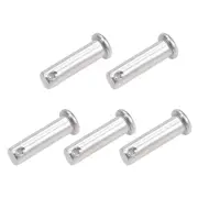 Single Hole Clevis Pins - 10mm x 35mm Flat Head 304 Stainless Steel Pin 5Pcs