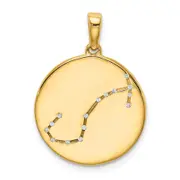 Ss/Gold Plated Sterling Silver Gold-Plated & Cz Scorpio Zodiac Pendant