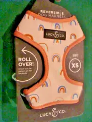Lucy - Adjustable Soft Harness X Small - Pink print - Benefits Dog Rescue