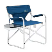 Coleman Chair Flat Fold Directors Plus Blue Camping Accessories/Equipment