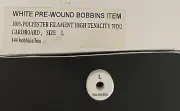 142 White Polyester Pre-wound plastic sided bobbins Style L - NEW