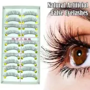 10 Pairs/Set Natural Long Fake False Handmade Eyelashes Eye Lashes Nice H9M3