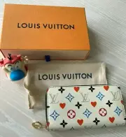 New Louis Vuitton Game On White Heart Monogram LV Zippy Wallet Kusama Pharrell