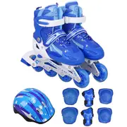 Flash Straight Row Roller Skating Shoes Suit for Children and Adults - Size l