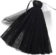 ibasenice Wedding Dress Dollhouse Accessories Doll Accessories Princess Gown Doll Outfits Dolls Accessories Dress Black Princess Doll Micro Dress Black Doll Clothes Party Doll Dress