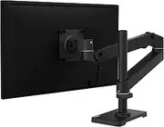 Ergotron – Upgraded LX Pro Premium Monitor Arm, Single Monitor Desk Mount – fits Flat Curved Ultrawide Computer Monitors up to 34 Inches, 4 to 22 lbs, VESA 75x75mm or 100x100mm – Tall Pole, Black