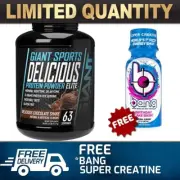 GIANT SPORTS DELICIOUS PROTEIN POWDER ELITE 2.27KG 5LBS WHEY POWDER WPC WPI #