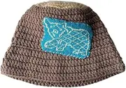 [SKUZA] Knitted Hat,Adult Knitted Hat Fluffy Winter Bucket Hat Warmer Thicken Fisherman Cap Winter Skull Caps for Couple Girlfriend