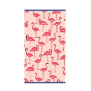 Rans Double Jacquard Velour Flamingos Beach Towel