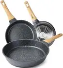 YIIFEEO Frying Pans Nonstick, Induction Frying Pan Set Granite Skillet Pans f