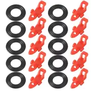 10Pcs Fishing Baits Keeper with Elastics Rubber Hoop Fishings Rod Hook Holder