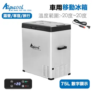 台灣現貨 保證結冰 可自取 Alpicool 冰虎 大容量移動冰箱 75L 壓縮機製冷 露營冰箱 行動冰箱 戶外烤肉