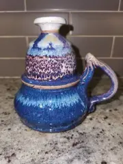 Vintage Pottery Candle Holder (HOUGH Makers Mark)