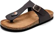 [Torotto] Boys Girls Glitter Slide Sandals Kids Flip Flops Cork Slipper with Adjustable Straps (Toddler/Little Kid/Big Kid)