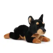 DEMDACO Alert Large Doberman Pinscher Dog Childrens Plush Stuffed Animal Toy