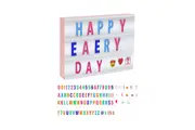 Cinema Light Box with Letter and Number LED Message Symbols for Holiday Decor-Pink