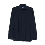 [Barba] Barba Long-sleeve Button-up Shirt 44 CM BLUE