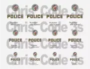 Code 3 Adhesive Vinyl Decals suit 1/43 1/50 - American Police for cars & vans