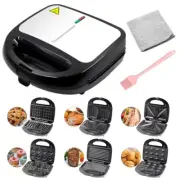 6-in-1 Mini Donut Maker, Waffle Maker, Grill Maker, Madeleines Maker, Nut-cake M