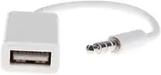 Didiseaon Male Aux to USB Female Converter Cable for Car Compatible with Car Audio and Navigation USB Adapter for Audio Playback